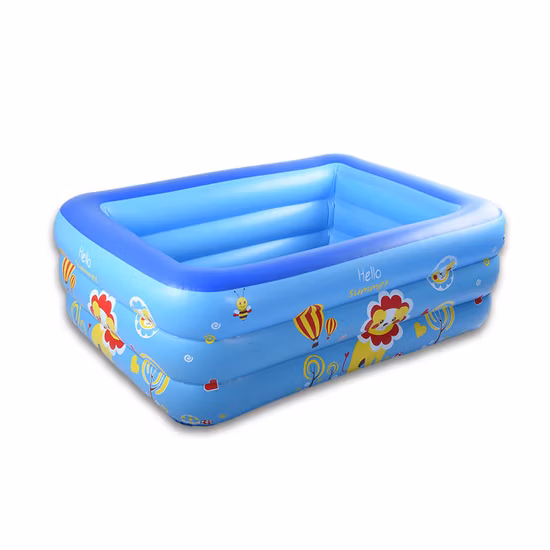 Outdoor Garden Custom Inflatable Play Toys 3-Tube Clear Glitter Portable Swimming Pool