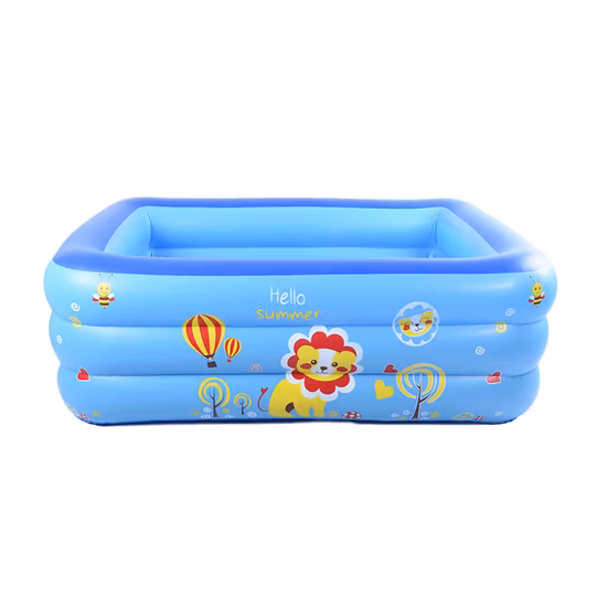 Outdoor Garden Custom Inflatable Play Toys 3-Tube Clear Glitter Portable Swimming Pool