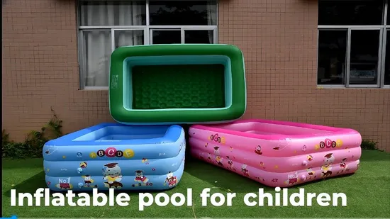 Outdoor Garden Custom Inflatable Play Toys 3-Tube Clear Glitter Portable Swimming Pool