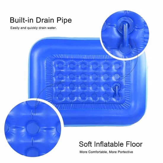 Outdoor Garden Custom Inflatable Play Toys 3-Tube Clear Glitter Portable Swimming Pool