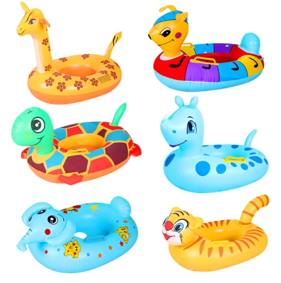 Tubo inflable de PVC para piscina de agua, anillo de natación con forma de Animal, juguetes de piscina para niños y adultos, anillo de natación de pavo real