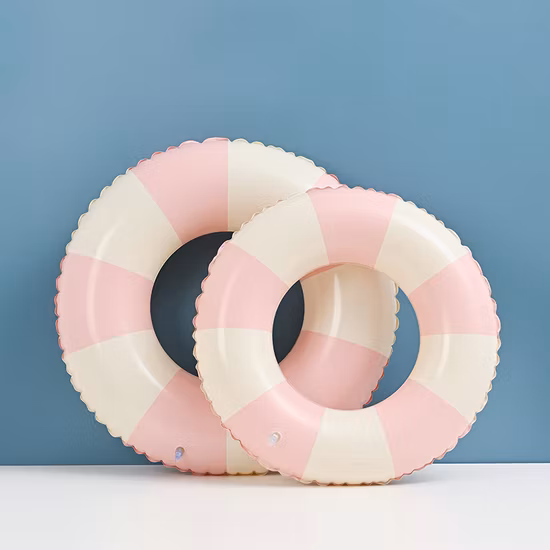 New Design Inflatable Leopard Rainbow Print Swim Ring