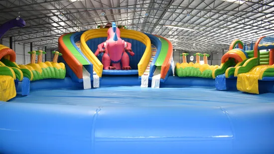 Piscina de agua inflable comercial al aire libre del pulpo de la natación de PVC para niños/adultos con toboganes