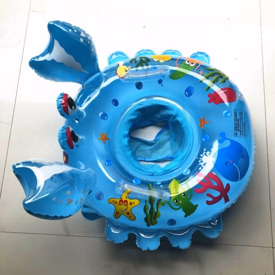 Anillo de natación con forma de cangrejo de dibujos animados, asiento inflable flotante para niños pequeños, Bl20881