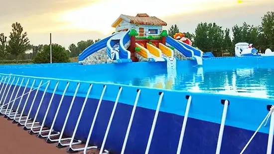 Piscina móvil plegable al aire libre del marco metálico de los niños adultos del PVC del diseño de la moda